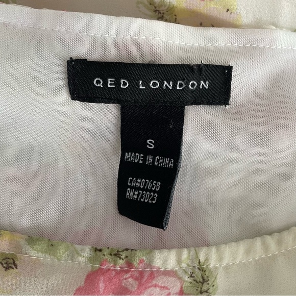 Qed London High Low Floral Sleeveless Chiffon Maxi Wrap Dress Size Small - Picture 8 of 8